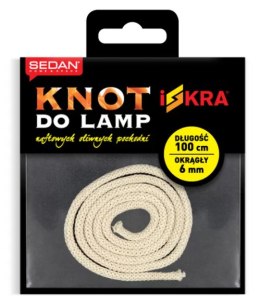 Knot do lampy naftowej, oliwnej i pochodni, płaski 12 mm/100 cm