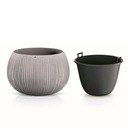 Doniczka z wkładem Beton Bowl 18cm szary | DKB180-422U Doniczka z wkładem Beton Bowl 18cm szary | DKB180-422U