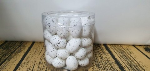 Jajka w kloszu 2,5cm BIAŁE 50szt 7650 Jajka w kloszu 2,5cm BIAŁE 50szt 7650