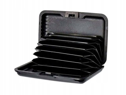 Portfel etui aluminiowe na karty dokumenty czarne 15014_CZ Portfel etui aluminiowe na karty dokumenty czarne 15014_CZ
