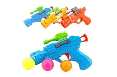 Pistolet zabawkowy z trzema piłeczkami mix kolor 16x12x4 cm NT0899 Pistolet zabawkowy z trzema piłeczkami mix kolor 16x12x4 cm NT0899