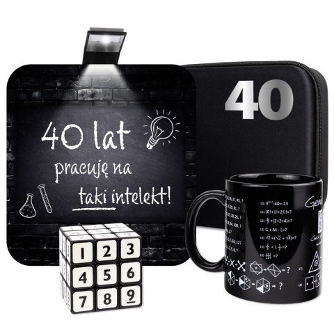 Zestaw Prezentowy na 40 urodziny Geniusza - prezent dla mądrego 40 latka Zestaw Prezentowy na 40 urodziny Geniusza - prezent dla mądrego 40 latka