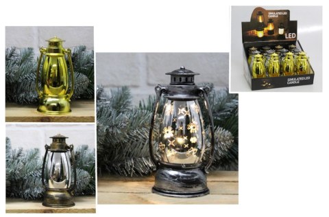 Lampion, latarnia ozdobna świąteczna plastikowa led mix kolor 13x6 cm AE-7129 Lampion, latarnia ozdobna świąteczna plastikowa led mix kolor 13x6 cm AE-7129