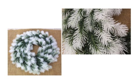 Wianek sztuczny dekoracyjny BIELONY śr. 40 cm XTS-131 Wianek sztuczny dekoracyjny BIELONY śr. 40 cm XTS-131