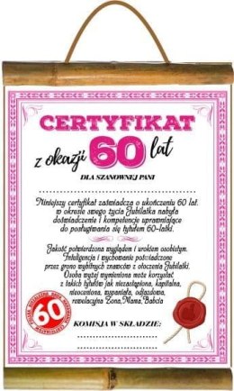 Dyplom certyfikat 60 lat Pani