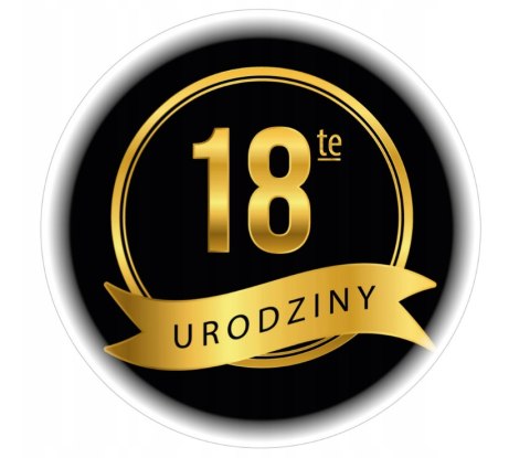 Naklejki 18-te urodziny 12 szt