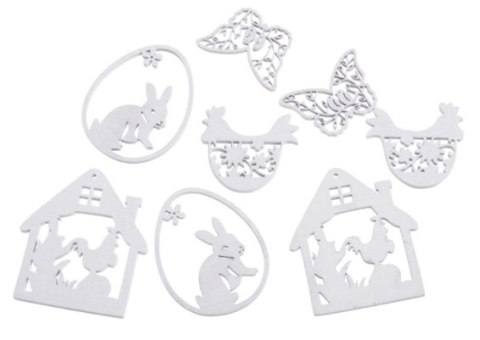 Ażurowe wykrawanki wielkanocne 4cm - 6cm 8szt. | 173CANG3010 Ażurowe wykrawanki wielkanocne 4cm - 6cm 8szt. | 173CANG3010
