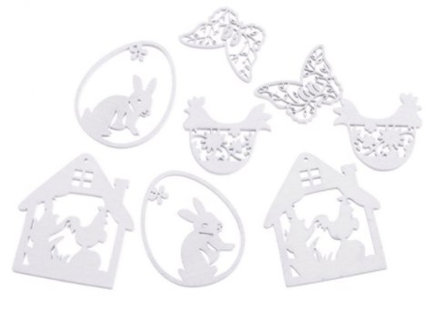 Ażurowe wykrawanki wielkanocne 4cm - 6cm 8szt. | 173CANG3010 Ażurowe wykrawanki wielkanocne 4cm - 6cm 8szt. | 173CANG3010