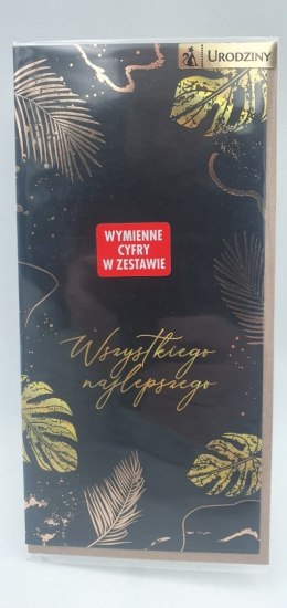 Karnet urodziny wymienne cyfry 038