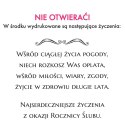 Karnet z okazji rocznicy ślubu z wymiennymi cyframi DL LUX CW NR 7