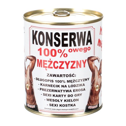 Konserwa 100% mężczyzny biała Konserwa 100% mężczyzny biała