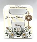 Kubek komunijny gołąb w ozdobnym kartonie 300ml