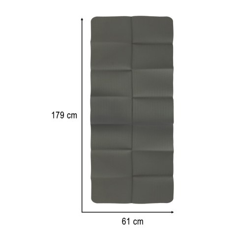 Mata fitness gimnastyczna do ćwiczeń jogi pilatesu fitness joga składana 183x61x0,4 cm szara Mata fitness gimnastyczna do ćwiczeń jogi pilatesu fitness joga składana 183x61x0,4 cm szara