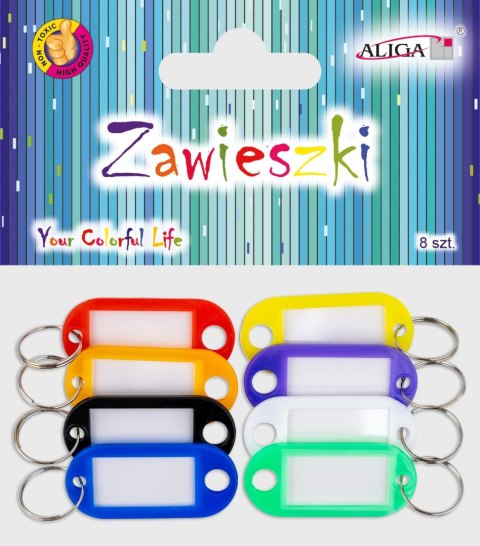 Zawieszki do kluczy mix kolorów, op. 8szt. PH-8251 Zawieszki do kluczy mix kolorów, op. 8szt. PH-8251