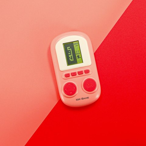 Gra elektroniczna zręcznościowa konsola przenośna różowa Gra elektroniczna zręcznościowa konsola przenośna różowa