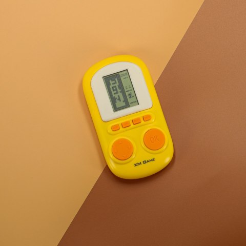 Gra elektroniczna zręcznościowa konsola przenośna żółta Gra elektroniczna zręcznościowa konsola przenośna żółta