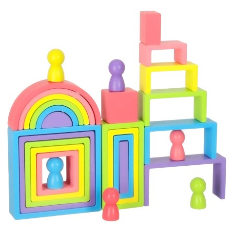 Klocki drewniane edukacyjne układanka tęcza puzzle montessori tęcza kolorowe Klocki drewniane edukacyjne układanka tęcza puzzle montessori tęcza kolorowe