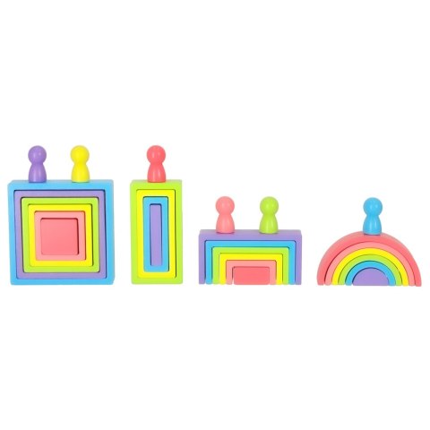 Klocki drewniane edukacyjne układanka tęcza puzzle montessori tęcza kolorowe Klocki drewniane edukacyjne układanka tęcza puzzle montessori tęcza kolorowe