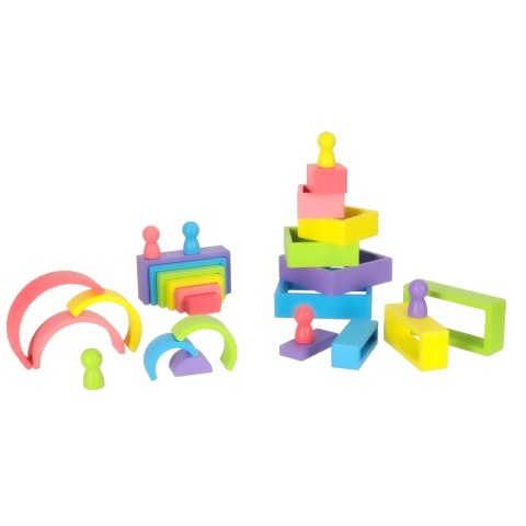 Klocki drewniane edukacyjne układanka tęcza puzzle montessori tęcza kolorowe Klocki drewniane edukacyjne układanka tęcza puzzle montessori tęcza kolorowe