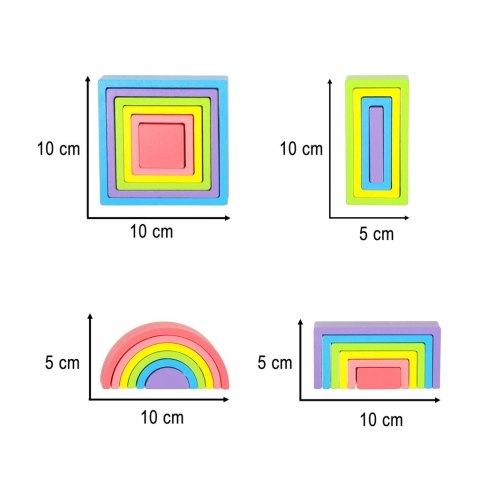 Klocki drewniane edukacyjne układanka tęcza puzzle montessori tęcza kolorowe Klocki drewniane edukacyjne układanka tęcza puzzle montessori tęcza kolorowe