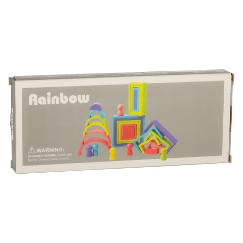 Klocki drewniane edukacyjne układanka tęcza puzzle montessori tęcza kolorowe Klocki drewniane edukacyjne układanka tęcza puzzle montessori tęcza kolorowe