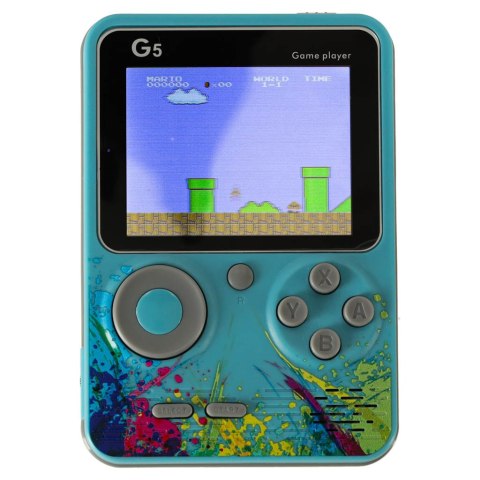 Konsola przenośna do gier mini retro niebieska Konsola przenośna do gier mini retro niebieska