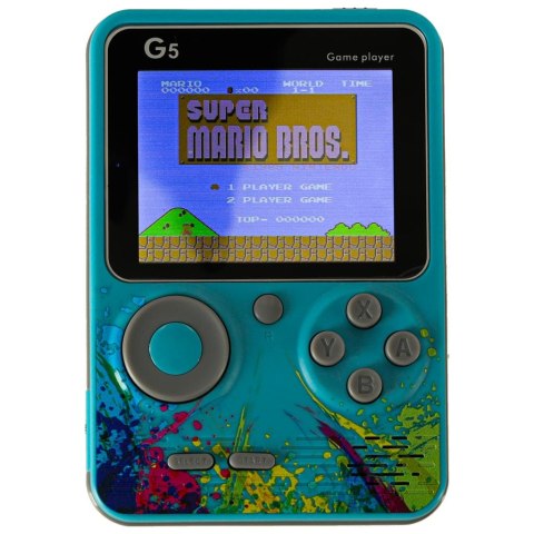 Konsola przenośna do gier mini retro niebieska Konsola przenośna do gier mini retro niebieska