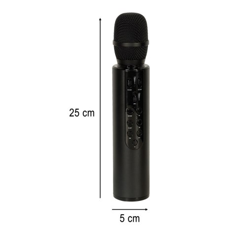 Mikrofon bezprzewodowy do karaoke Bluetooth czarny Mikrofon bezprzewodowy do karaoke Bluetooth czarny