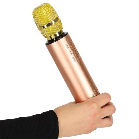 Mikrofon bezprzewodowy do karaoke Bluetooth złoty Mikrofon bezprzewodowy do karaoke Bluetooth złoty