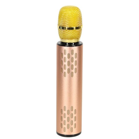 Mikrofon bezprzewodowy do karaoke Bluetooth złoty Mikrofon bezprzewodowy do karaoke Bluetooth złoty