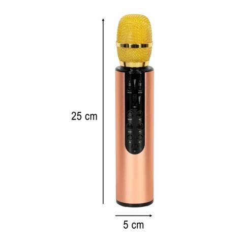 Mikrofon bezprzewodowy do karaoke Bluetooth złoty Mikrofon bezprzewodowy do karaoke Bluetooth złoty