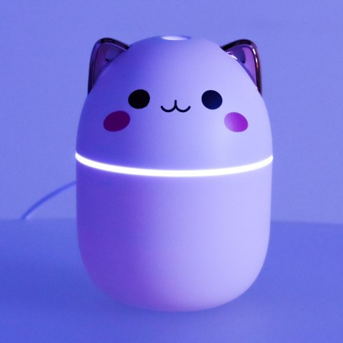 Nawilżacz powietrza dyfuzor do olejków kotek biały RGB Nawilżacz powietrza dyfuzor do olejków kotek biały RGB