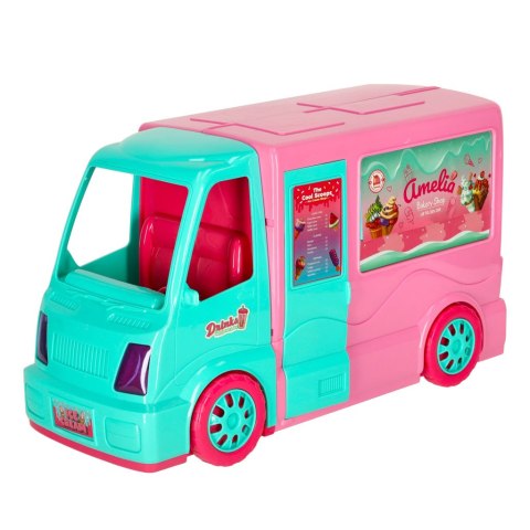 Samochód dla lalek kamper food truck zestaw 21 el. Samochód dla lalek kamper food truck zestaw 21 el.