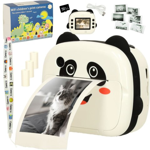 Aparat fotograficzny natychmiastowy drukarka termiczna + wkłady karta 32GB panda Aparat fotograficzny natychmiastowy drukarka termiczna + wkłady karta 32GB panda