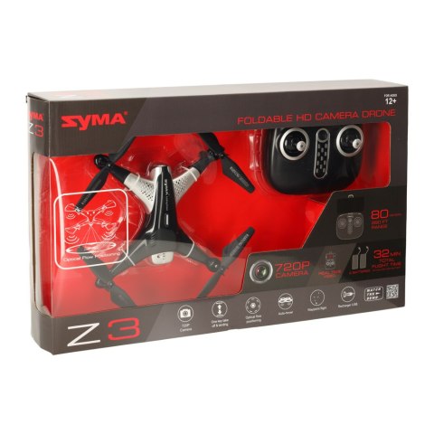 Dron RC SYMA Z3 kamera HD 2,4GHz kontroler Headless 360 planowanie trasy lotu zawis czarny Dron RC SYMA Z3 kamera HD 2,4GHz kontroler Headless 360 planowanie trasy lotu zawis czarny