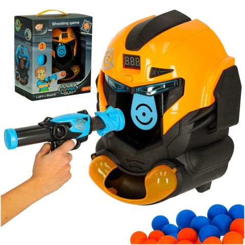 Gra zręcznościowa robot kask strzelanie do celu pistolet kulki celownik Gra zręcznościowa robot kask strzelanie do celu pistolet kulki celownik
