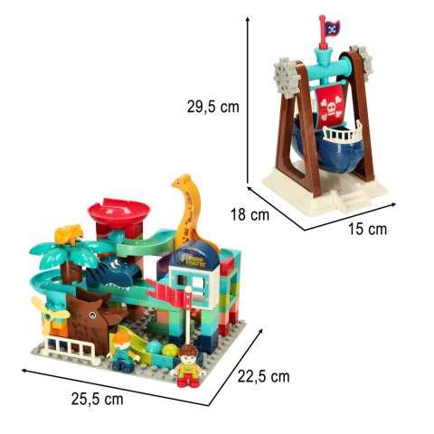 Klocki konstrukcyjne tor kulkowy 121 el. Bibi-inn Klocki konstrukcyjne tor kulkowy 121 el. Bibi-inn