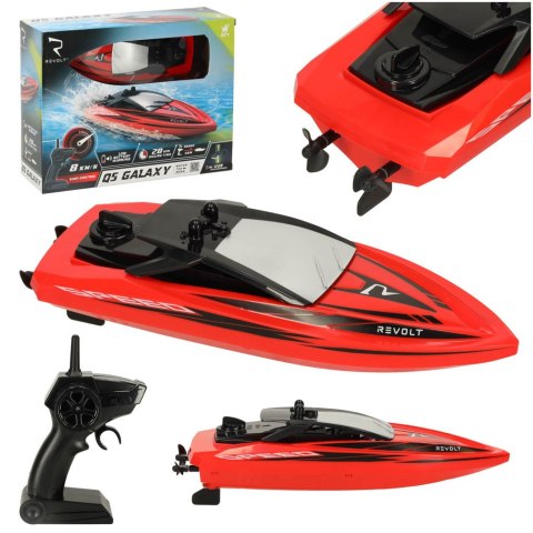 Motorówka zdalnie sterowana RC REVOLT Q5 Galaxy Szybka Łódź 8km/h 2.4GHz Zasięg 50m Wodoodporna Motorówka zdalnie sterowana RC REVOLT Q5 Galaxy Szybka Łódź 8km/h 2.4GHz Zasięg 50m Wodoodporna