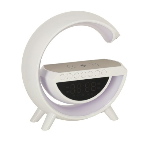 Lampka LED Gamingowa RGB głośnik ładowarka indukcyjna radio budzik zegar Lampka LED Gamingowa RGB głośnik ładowarka indukcyjna radio budzik zegar
