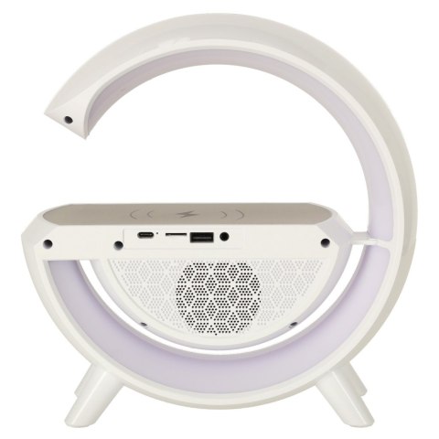 Lampka LED Gamingowa RGB głośnik ładowarka indukcyjna radio budzik zegar Lampka LED Gamingowa RGB głośnik ładowarka indukcyjna radio budzik zegar