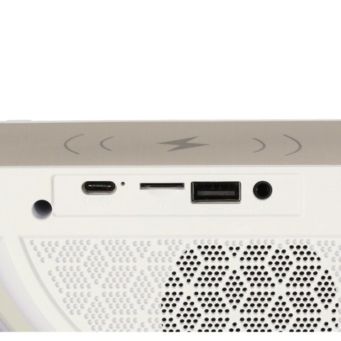 Lampka LED Gamingowa RGB głośnik ładowarka indukcyjna radio budzik zegar Lampka LED Gamingowa RGB głośnik ładowarka indukcyjna radio budzik zegar