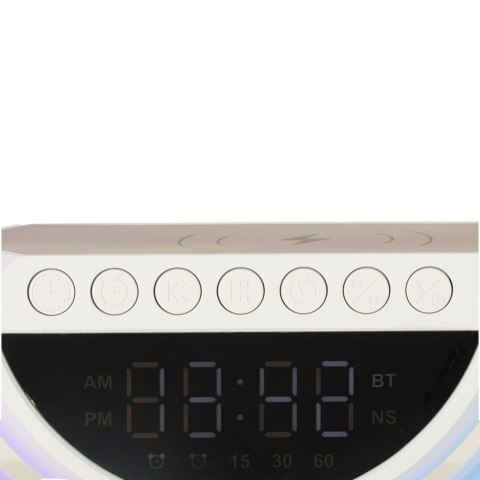 Lampka LED Gamingowa RGB głośnik ładowarka indukcyjna radio budzik zegar Lampka LED Gamingowa RGB głośnik ładowarka indukcyjna radio budzik zegar