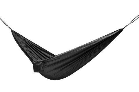 Hamak biwakowy turystyczny podróżny przenośny na biwak 260cm 120kg + pokrowiec czarny Hamak biwakowy turystyczny podróżny przenośny na biwak 260cm 120kg + pokrowiec czarny