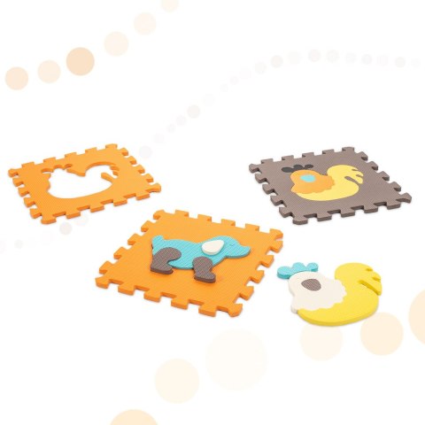 Mata edukacyjna piankowa puzzle zwierzątka kolorowa 114 x 114 cm 25 elementów folia Mata edukacyjna piankowa puzzle zwierzątka kolorowa 114 x 114 cm 25 elementów folia