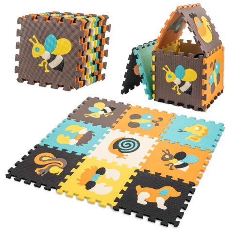 Mata edukacyjna piankowa puzzle zwierzątka kolorowa 85 x 85 cm 9 elementów kolorowa folia Mata edukacyjna piankowa puzzle zwierzątka kolorowa 85 x 85 cm 9 elementów kolorowa folia