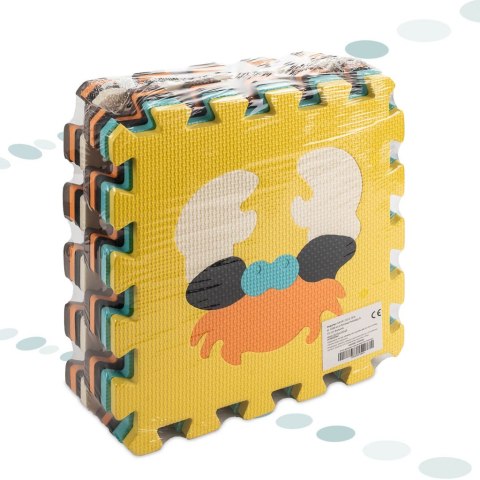 Mata edukacyjna piankowa puzzle zwierzątka kolorowa 85 x 85 cm 9 elementów kolorowa folia Mata edukacyjna piankowa puzzle zwierzątka kolorowa 85 x 85 cm 9 elementów kolorowa folia