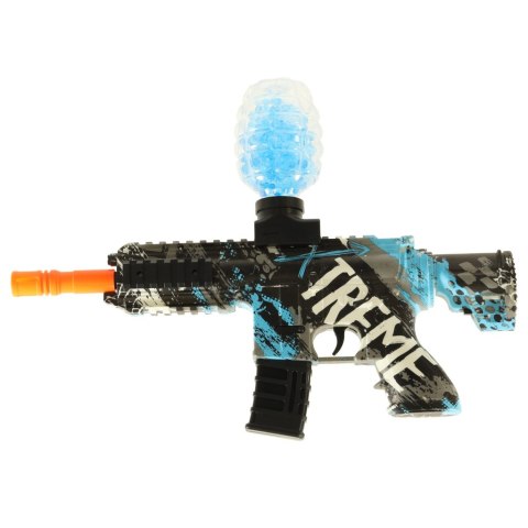 Pistolet na kulki żelowe wodne karabin niebieski zasilanie bateryjne USB 550szt. 7-8mm Pistolet na kulki żelowe wodne karabin niebieski zasilanie bateryjne USB 550szt. 7-8mm