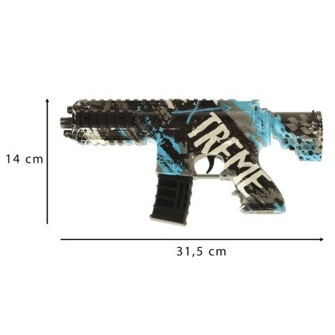 Pistolet na kulki żelowe wodne karabin niebieski zasilanie bateryjne USB 550szt. 7-8mm Pistolet na kulki żelowe wodne karabin niebieski zasilanie bateryjne USB 550szt. 7-8mm