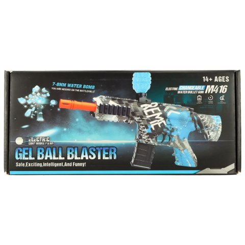 Pistolet na kulki żelowe wodne karabin niebieski zasilanie bateryjne USB 550szt. 7-8mm Pistolet na kulki żelowe wodne karabin niebieski zasilanie bateryjne USB 550szt. 7-8mm