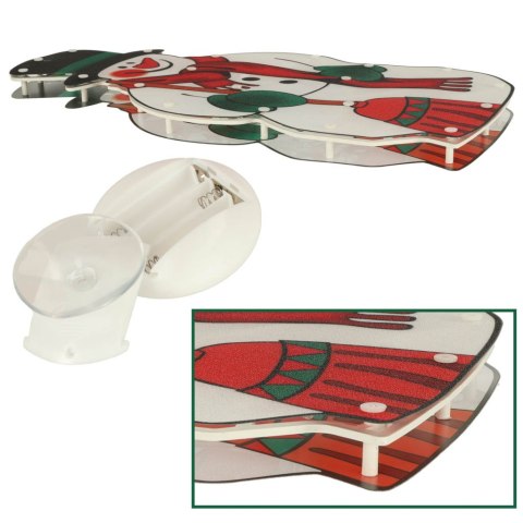 Lampki LED wisząca dekoracja okna świąteczna bałwan XXL 45cm Lampki LED wisząca dekoracja okna świąteczna bałwan XXL 45cm